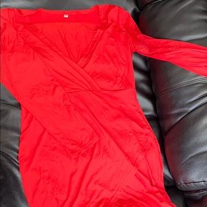 Red Satin Dress